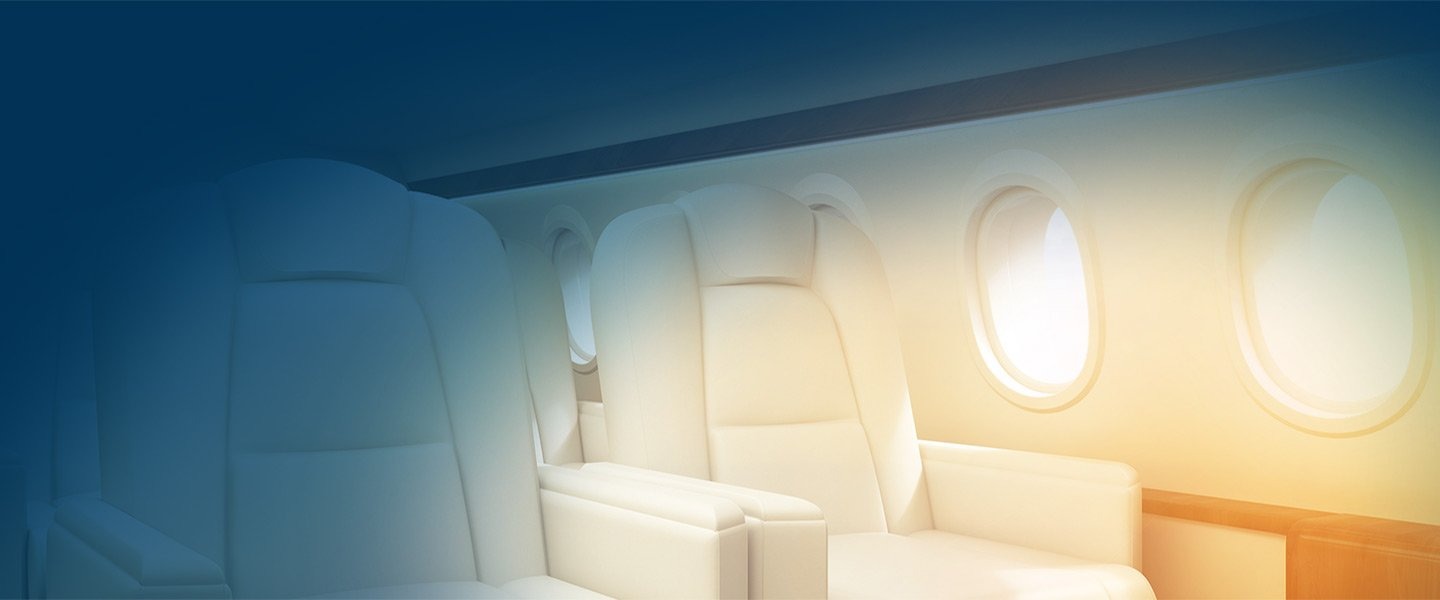 Interior of jet