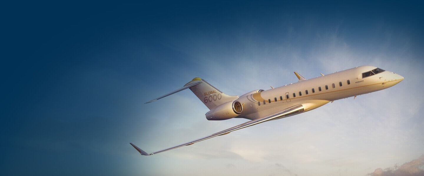 private jet flying in the air