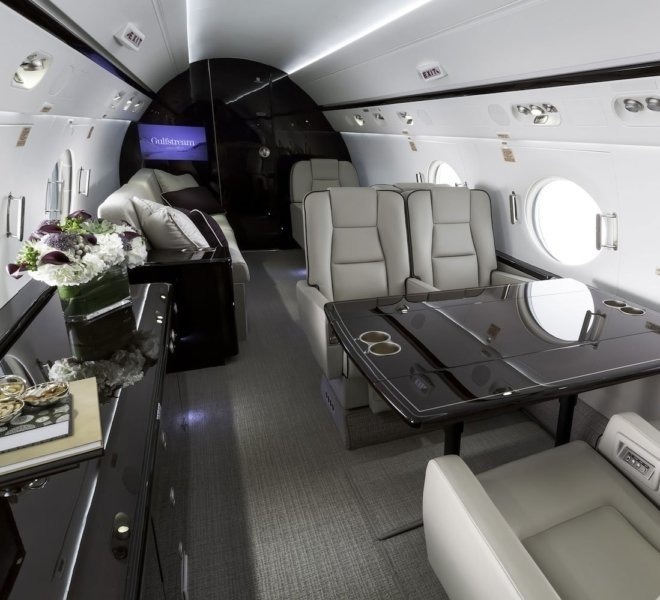 Interior of jet